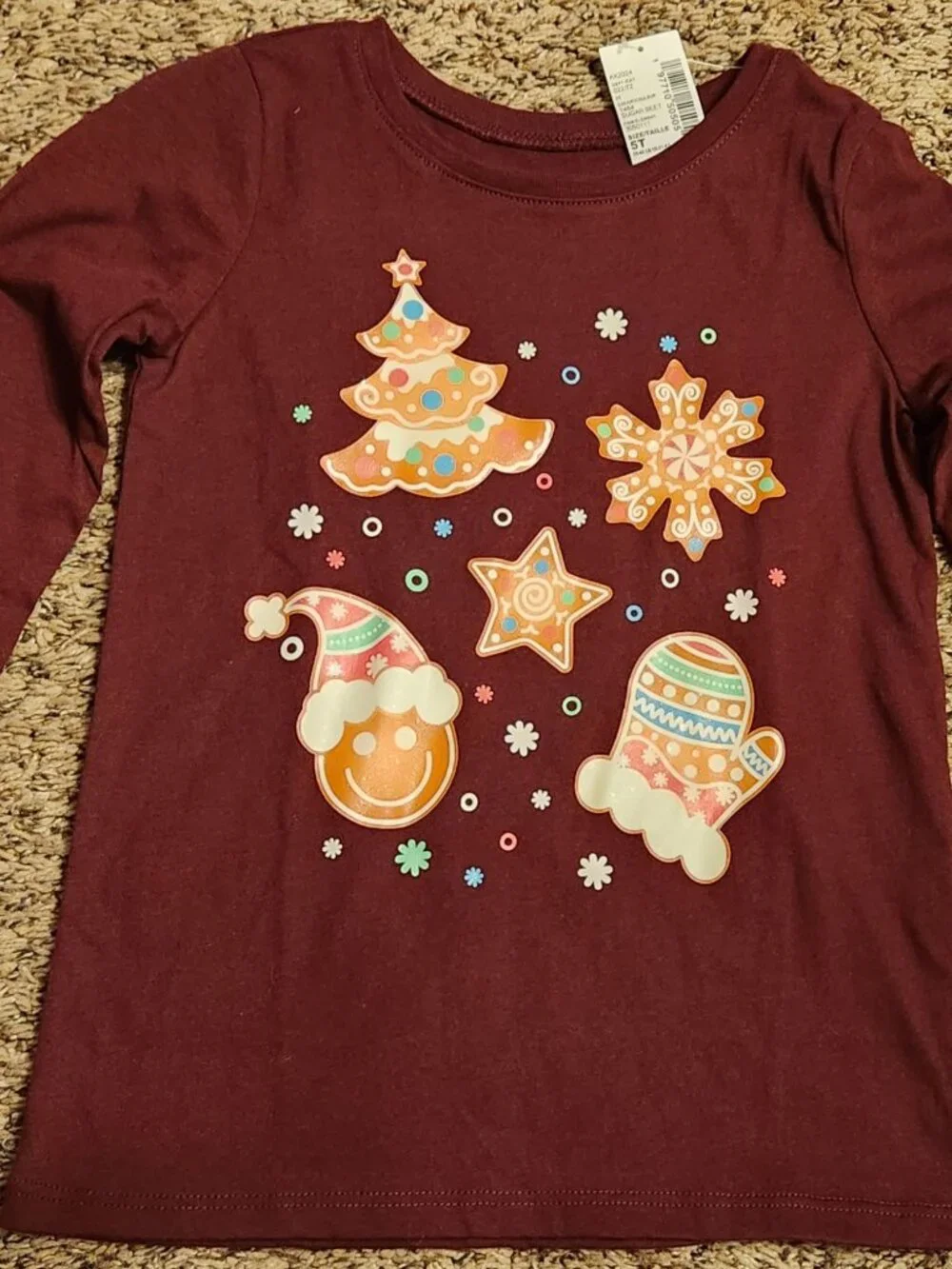 NWT Children's Place Christmas Tee Bundle 5T (4 Shirts) Girls Holiday